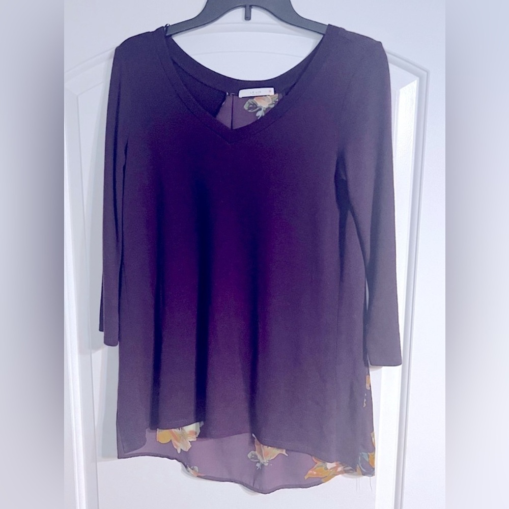 Le Lis Deep Purple Long‎ Sleeve Top